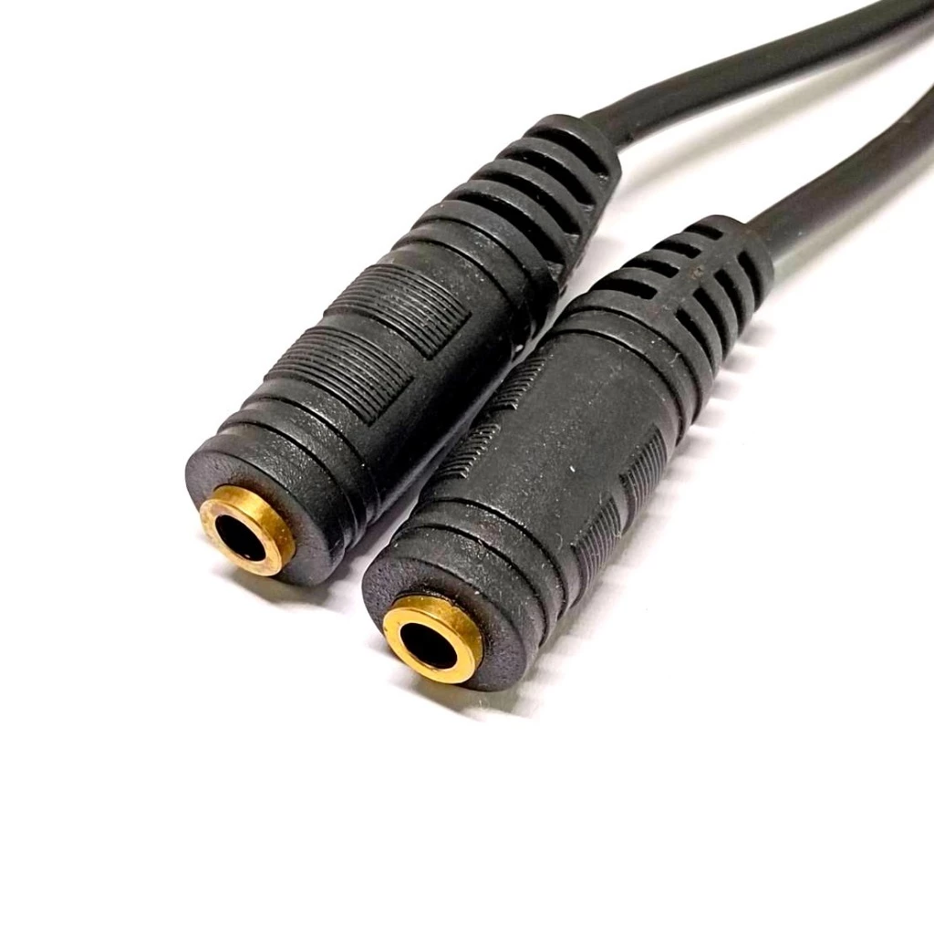 สายแยกหูฟังสองเครื่อง สัญญาณเสียง เข้า 1 ออก 2 ( 3.5mm Jack 1 in 2 Couples Audio Line Earbud Headset Y Splitter Cable ) - Image 3
